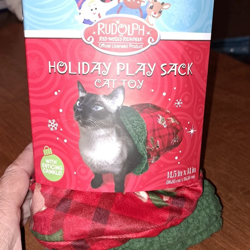 Rudolphcat play sack, with enticing crinckle/ BUNDLE ONLY 2or more items